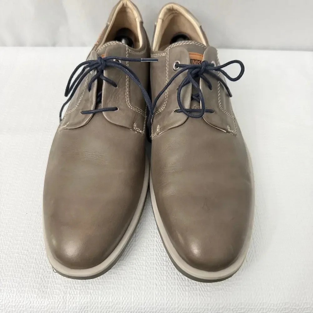 Pikolinos Shoes Mens Size 12 Gray Leather Oxford Lace Up Casual 46